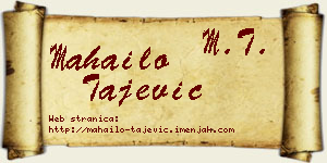 Mahailo Tajević vizit kartica
